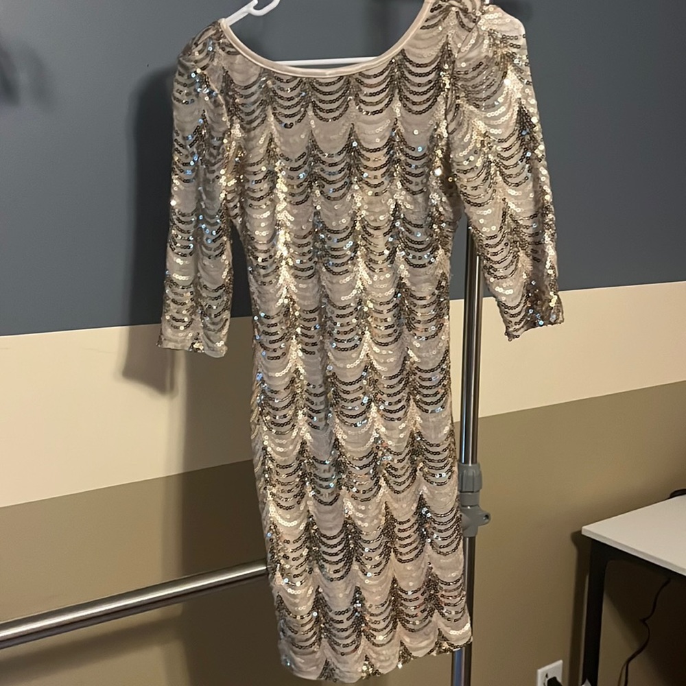 Bedazzled Gold Dress